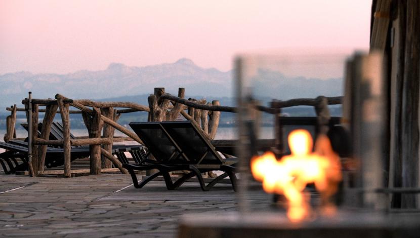 Meersburg Therme – mit Blick auf den Säntis
